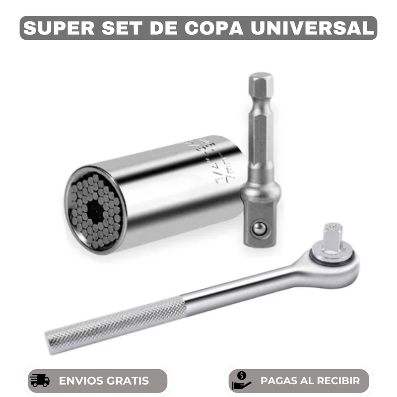 🤯 SET LLAVE + COPA UNIVERSAL 7 EN 1 🔧